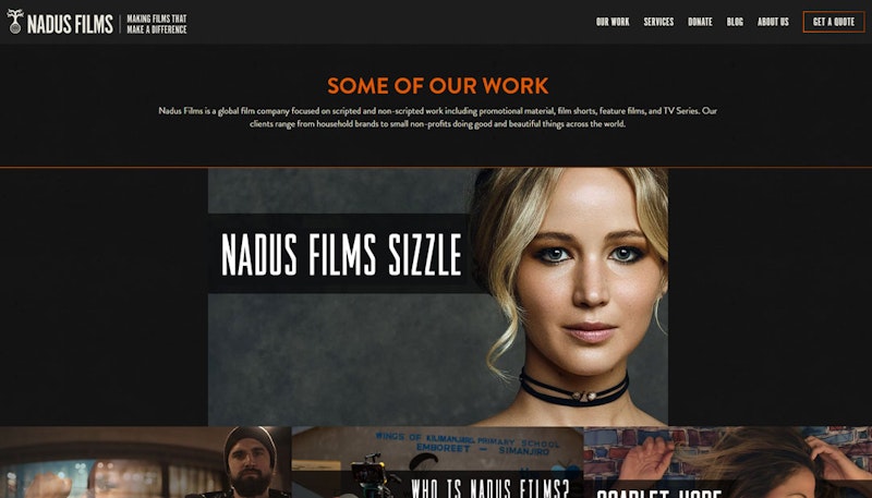 Nadus Films Website By Hatfield Media 03